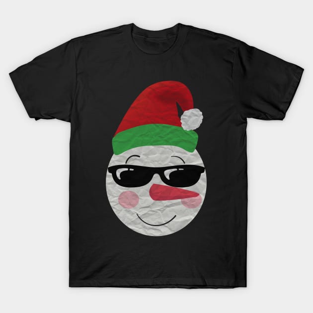 Snowman Face T-Shirt by MZeeDesigns